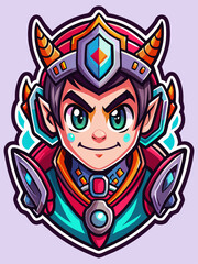 Obraz premium Sticker vector graphics illustration