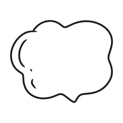 line black color handrawn bubbles talk or speech icon deisgn stock element