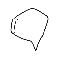 line black color handrawn bubbles talk or speech icon deisgn stock element