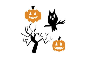 Halloween, Halloween set, Pumpkin, Halloween Pumpkin, Ghost, Halloween quotes, Typography, Halloween Typography