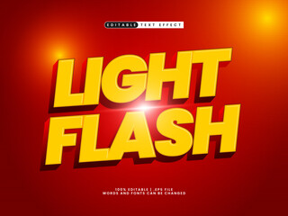 light flash editable text effect in light and simple text style