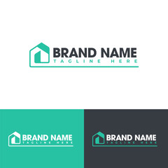 Luxury house logo symbol icon flat stock vector design 