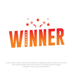Winner Vector Template: The Vector Typography Graphic Win, Championship