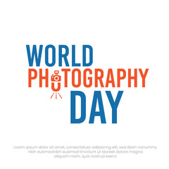 World Photography Day vector template