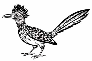 roadrunner silhouette vector illustration