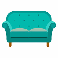 Sofa vector art illustration 