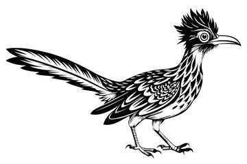 roadrunner silhouette vector illustration