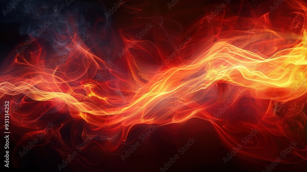Poster generate a high-resolution abstract background featuring fiery swirls on a dark surface. ensure the 