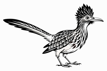 roadrunner silhouette vector illustration