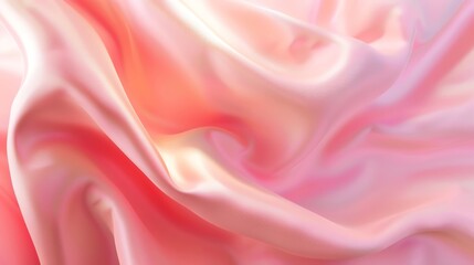 Fototapeta premium A soft, flowing fabric in pastel pink tones, ideal for background or textile projects, evoking elegance and serenity.