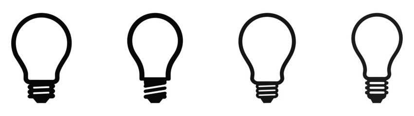 Light Bulb icon set, Idea icon symbol EPS 10 vector