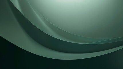 Abstract green waves create a serene and modern background, perfect for design projects and digital art.