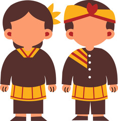 Couple Wear Indonesian Traditional