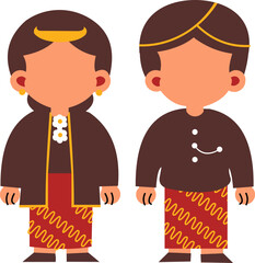 Couple Wear Indonesian Traditional