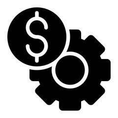 financial engineering, financial system, finance, engineering, financial management, machine glyph or solid icon