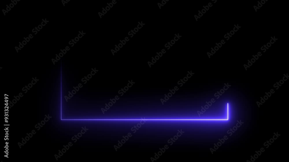 Poster neon abstract rectangle shape line animation