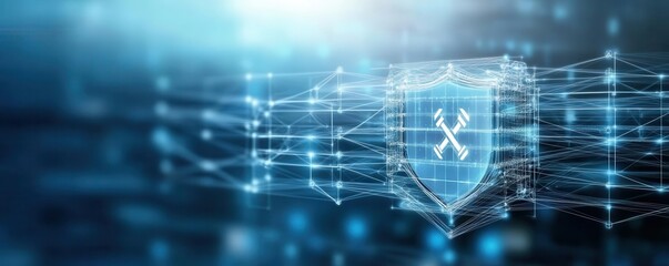 Obraz premium Insurance policy with layered diagrams of mitigation strategies, such as firewalls and safety nets, symbolizing comprehensive risk reduction measures