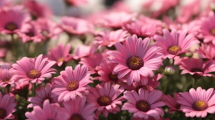 Obraz premium Pink Daisy Field