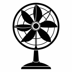 electric fan Black silhouette