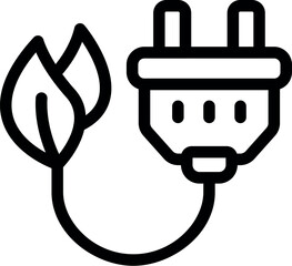 Simple yet powerful icon representing the concept of green energy