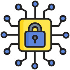 Fototapeta premium Cybersecurity Icon