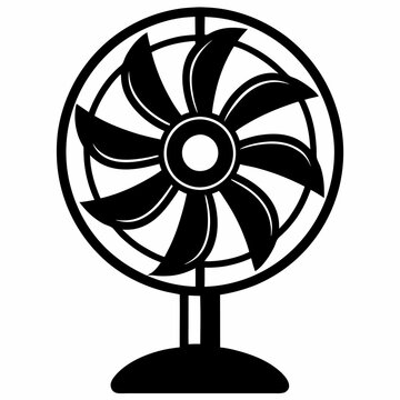 recommend clip art: electric fan Black silhouette