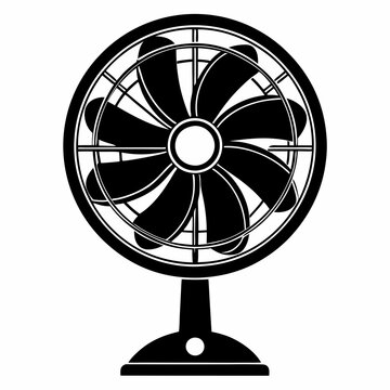 recommend clip art: electric fan Black silhouette