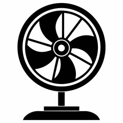 electric fan Black silhouette