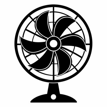 recommend clip art: electric fan Black silhouette