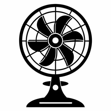 recommend clip art: electric fan Black silhouette