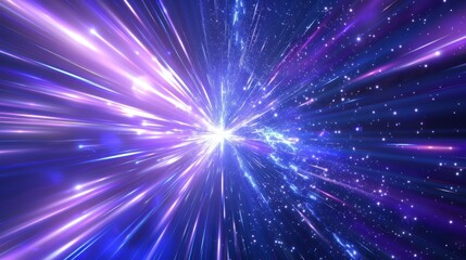 Fototapeta premium Cosmic Explosion of Light and Color