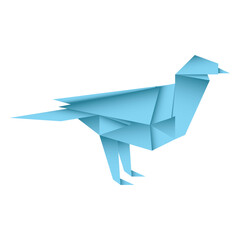 Bird origami. Abstract bird origami logo design. Animal origami. Paper origami. Vector illustration