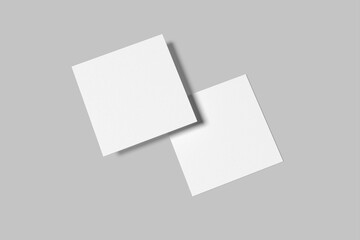 Square Business Card Blank Mockup