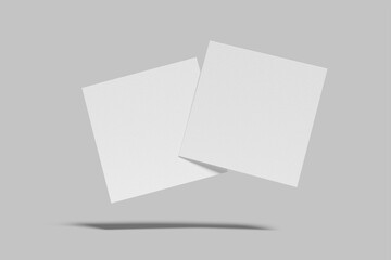 Square Business Card Blank Mockup