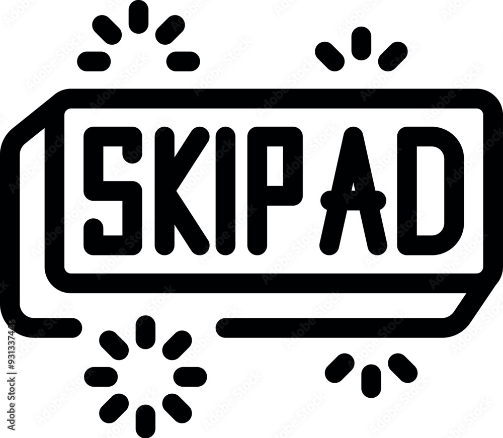 Poster black skip ad button blinking showing the advertisement is loading