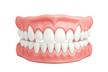 Realistic dental model showcasing healthy teeth and gums, ideal for dental education and oral health promotions.