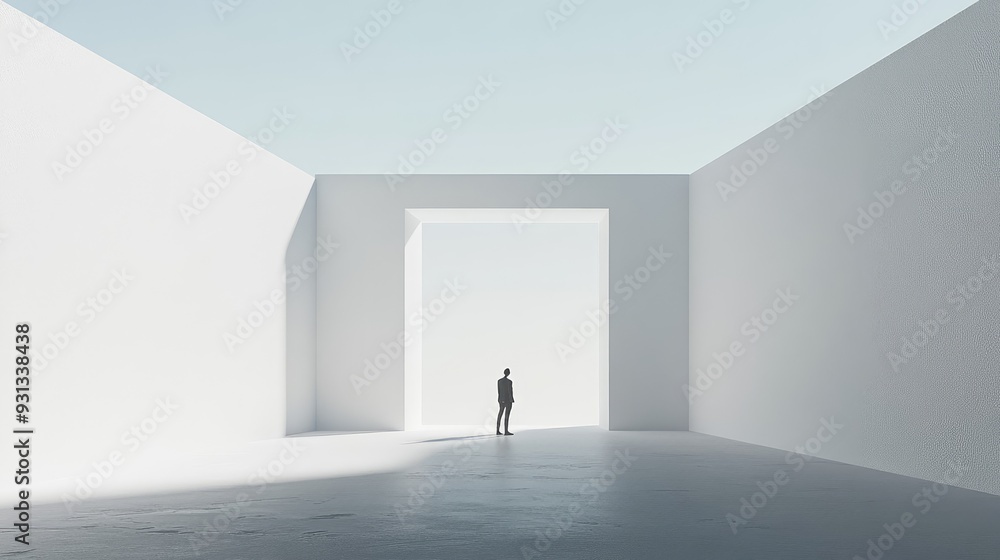 Fototapete a clean, white ad with a striking central image and minimal text, illustrating the effectiveness of 