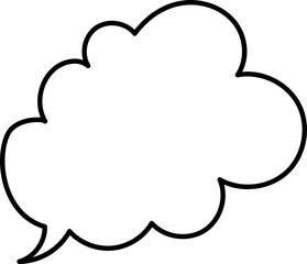 Text bubble. Line drawing