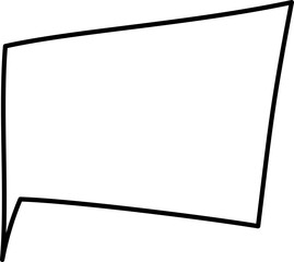 Text bubble. Line drawing