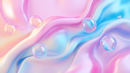 Abstract Colorful Background with Floating Bubbles