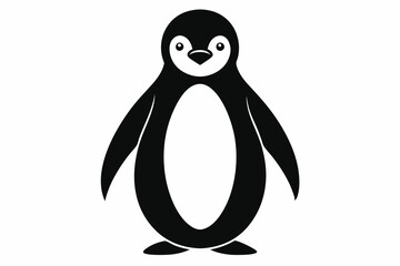 penguin, penguin silhouette vector illustration, penguin silhouettes	
