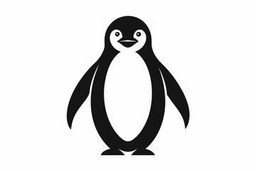 penguin, penguin silhouette vector illustration, penguin silhouettes	
