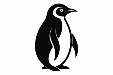 penguin, penguin silhouette vector illustration, penguin silhouettes	
