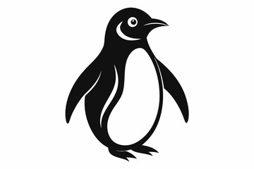 penguin, penguin silhouette vector illustration, penguin silhouettes	
