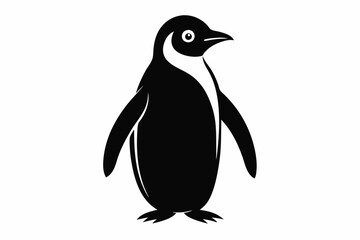 penguin, penguin silhouette vector illustration, penguin silhouettes	
