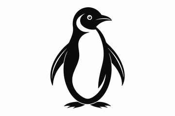 Naklejka premium penguin, penguin silhouette vector illustration, penguin silhouettes 