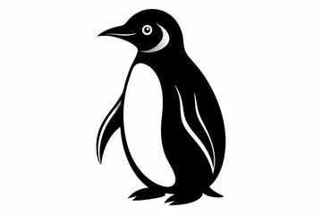Obraz premium penguin, penguin silhouette vector illustration, penguin silhouettes 
