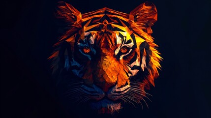 Geometric Tiger Portrait