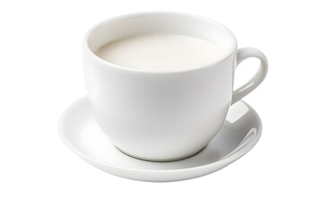 Cup of milk isolated on blue background