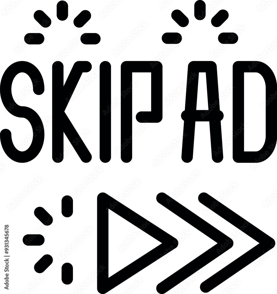 Poster skip ad button is showing the concept of fast forwarding to resume watching videos